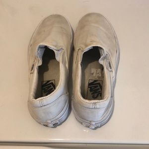 white slip on vans